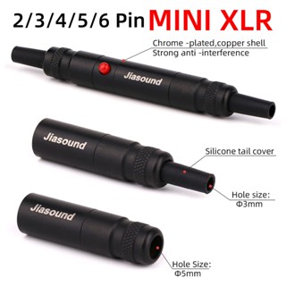 หัวไมโครโฟนไร้สาย 2 Pin 3 Pin 4 Pin 5 Pin 6 Pin MINI XLR 4 Core Female Plug and Male Plug คุณภาพสูง