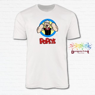 เสื้อยืด Popeye the Sailor Man Logo_Unisex T-Shirt Tshirt Baju 100% Cotton_02