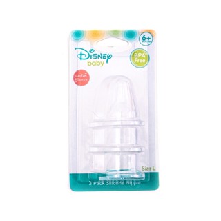 ดีสนีย์จุกนมแกะลาย PACK3 LDISNEY CLASSIC 3PKS SILICONE NIPPLE L