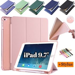 เคสหนัง กันกระแทก พร้อมช่องใส่ปากกา สําหรับ iPad Air 1 Air 2 iPad 9.7 นิ้ว 5th 6th Gen 2017 2018