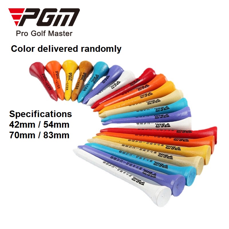 Pgm Ready Stock 42mm 54mm 70mm 83mm อุปกรณ์เสื้อยืดกอล์ฟไม้ทนทานสีผสม
