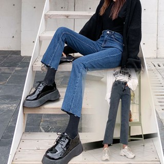 long  jeans สไตล์เกาหลี แฟชั่นฤดูใบไม้ร่วงสำหรับเด็กผู้หญิง กางเกงยีนส์เเฟชั่นขายาวราคาถูก