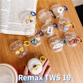 พร้อมส่ง! เคสหูฟัง แบบใส ลายนักบินอวกาศ สําหรับ Remax TWS 19