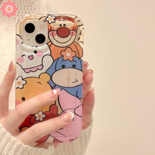 เคสโทรศัพท์มือถือ TPU แบบนิ่ม ลายการ์ตูนหมีพูห์ กันกระแทก สําหรับ IPhone 11 12 13 14 Pro Max 7 8 Plus XR XS Max X 6 6s Plus SE 2020