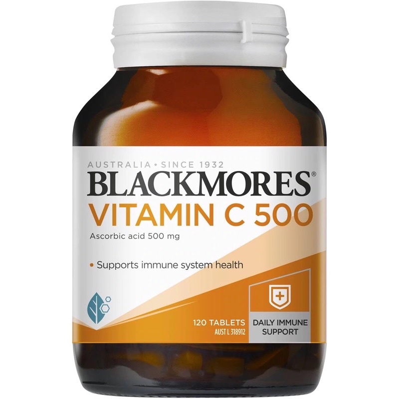 🍊Blackmores vitamin C แบล็คมอร์ส วิตามินซี 500mg. จากออสเตรเลีย!! 120 เม็ด