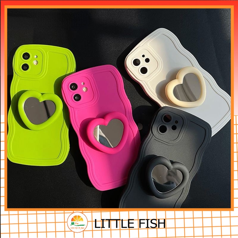 Love Mirror สําหรับ iphone 16promax 15promax 14/13/12/15/16plus 11Promax xs xr xsmax 7plus 8plus 15plus เคสโทรศัพท์