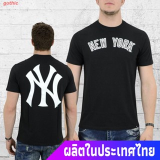 gothic เสื้อยืดผู้ชายและผู้หญิง T Shirts Trendy , Mlb Ny Crosstown Frozen Yankeeblack Tee