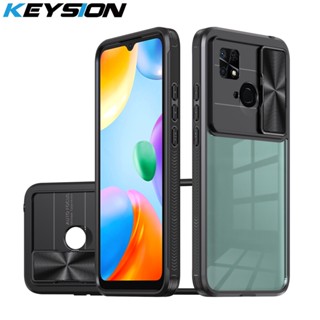 Keysion เคสโทรศัพท์มือถือแบบใส กันกระแทก กันรอยกล้อง มีสไลด์ สําหรับ Redmi 10C 10A 9C 9A 9T Xiaomi POCO C40