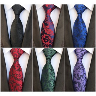 8CM Silk Woven Royal Blue Black Red Green Purple Phoenix Tail Floral Tie Necktie Mens fashion luxury Tie