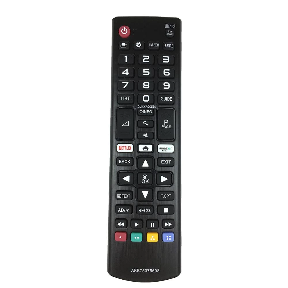 ใช้สําหรับ LG AKB75375608 รีโมทคอนโทรลพร้อม NETFLIX AMAZON สําหรับ LG 2018 สมาร์ททีวี 32Lk6100 32Lk6200 43Lk5900