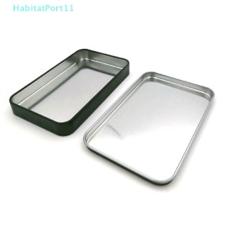 Habitatport กล่องเหล็ก ทรงสี่เหลี่ยม คุณภาพสูง สําหรับใส่เครื่องสําอาง อายแชโดว์ 1 ชิ้น