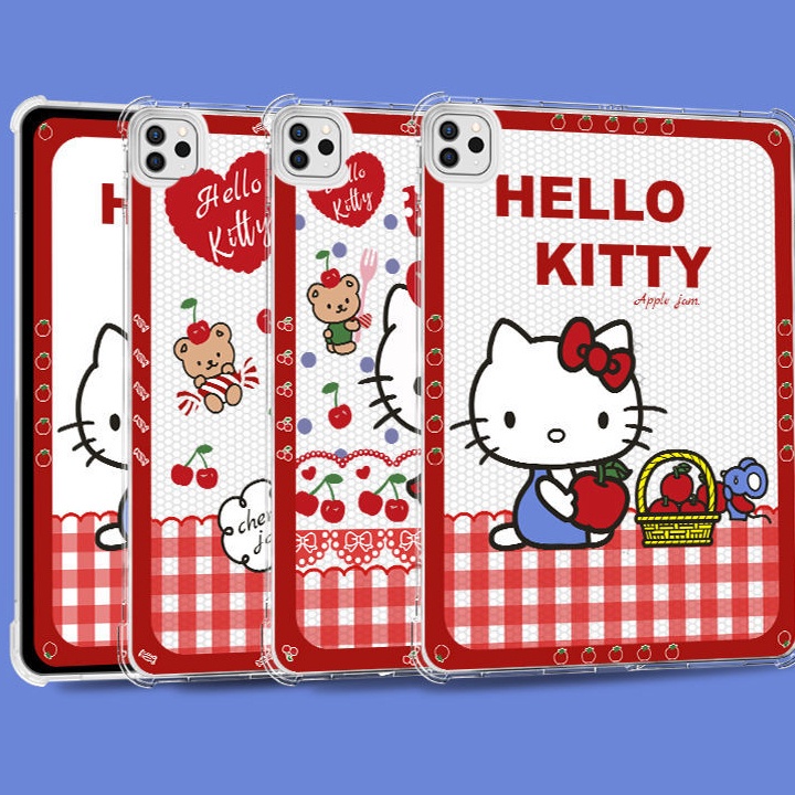 เคสใสไอแพด กันกระแทก เคสiPad Gen8 9 12.9 เคสใส ลายเฮลโลคิตตี้น่ารัก กันกระแทก พร้อมช่องใส่ปากกา FOR Air4 2020 Gen7 10.2 With pen slot Case 10.9, Gen5 6 เจ้าชายน้อย mini 4/5 ไอแพด ใส่ปากกาได 11pro 2021 mini6