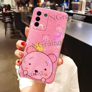 พร้อมส่ง เคสโทรศัพท์มือถือ ซิลิโคน ลายการ์ตูนหมีน่ารัก หลากสี สําหรับ Vivo V27 V27E V27 Pro