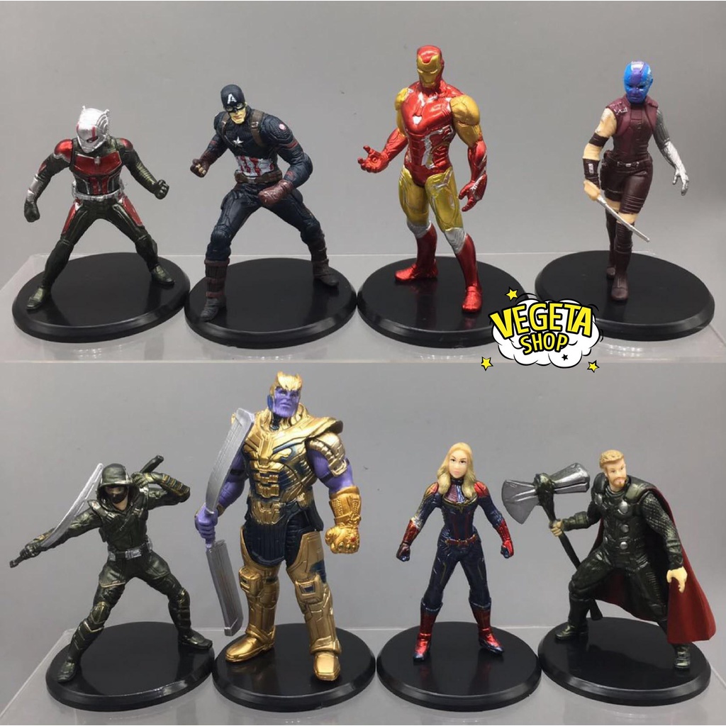 Avengers Model - Thanos Captain Marvel Ant Iron Man Thor Karen Gillan Hawkeye - สูง 11 ซม .
