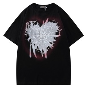 【ใหม่】Dark Icon Spider Gradient Mens T-shirt Short Sleeveแขนสั้นพิมพ์ลายฤดูร้อน_04