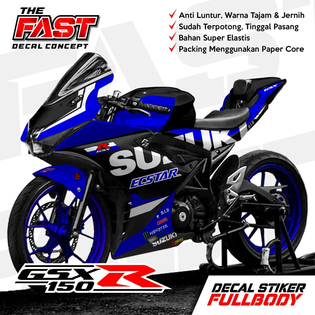 ใหม่ล่าสุดรูปลอก Gsx R150 Full Body สติกเกอร์ Gsx R150 Full Body Decal Gsx 150 Full Body Striping Gs