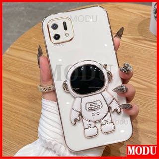 Modu เคสโทรศัพท์มือถือแบบนิ่ม ลายนักบินอวกาศ 3D พร้อมที่ตั้งวาง หรูหรา สําหรับ OPPO A16K A16E