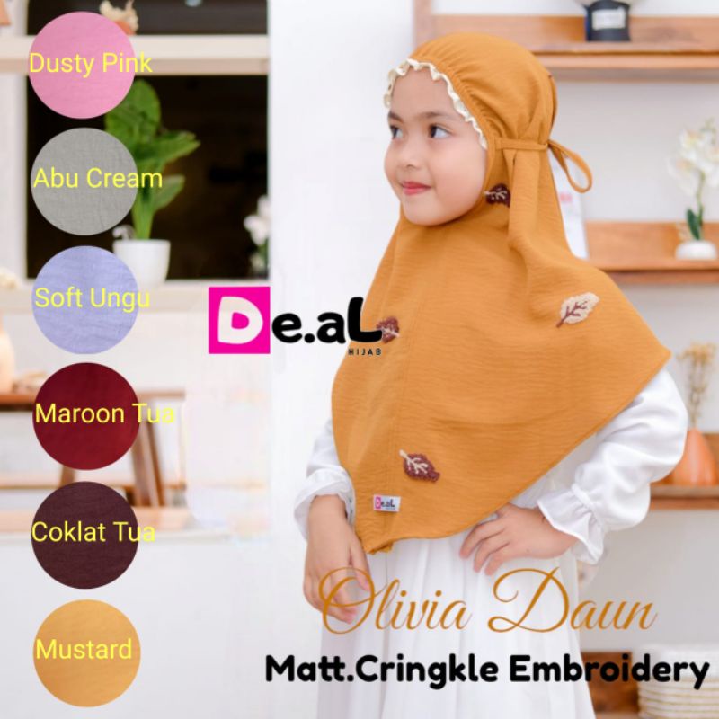 Olivia Leaf Childrens Bergo Original De.al Hijab