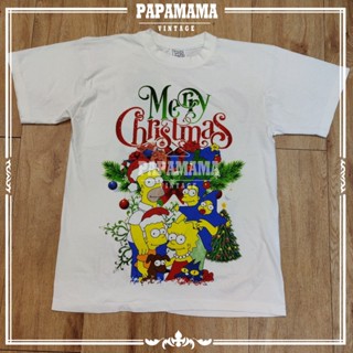 [ THE SIMPSONS ]  Mery Christmas  @1997 tag WILD AOTS เสื้อการ์ตูน เดอะซิมซันส์ papamama vintage shirt_09