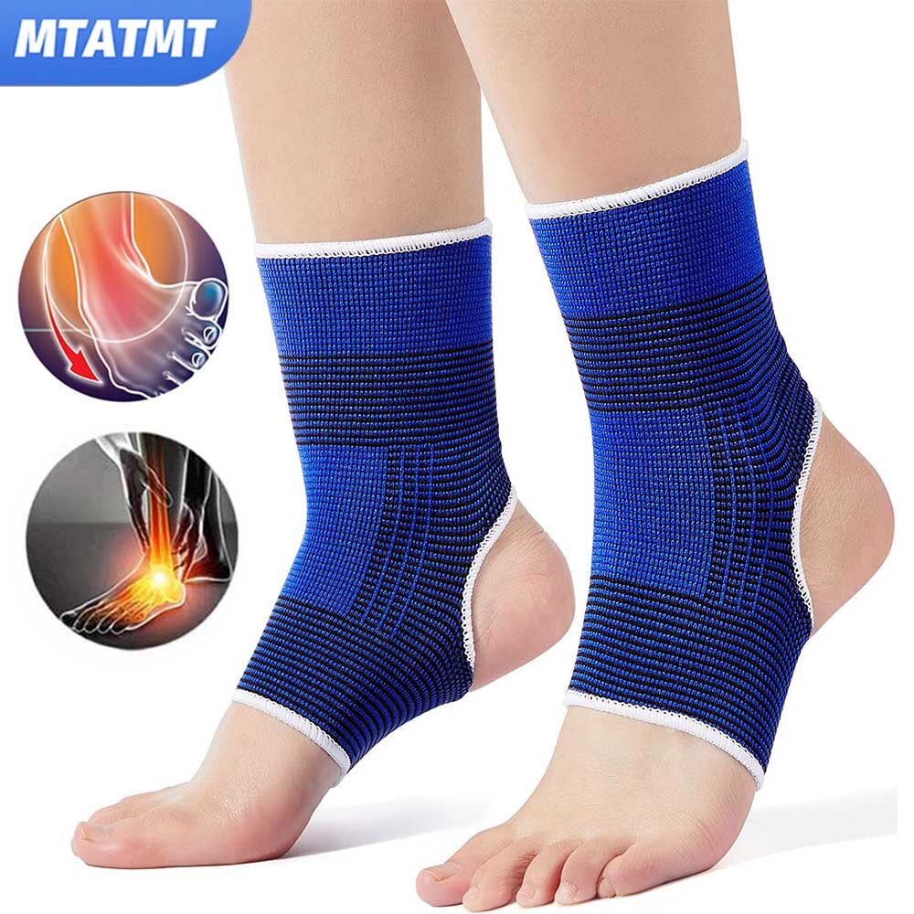 1คู่ถักการบีบอัดข้อเท้ารั้งถุงเท้ายืดหยุ่นระบายอากาศข้อเท้าสนับสนุนแขนสําหรับผู้ชายผู้หญิงกีฬาวิ่งขี่จักรยานบาสเกตบอลฟุตบอล