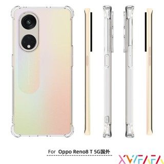 【พร้อมส่ง】เคสโทรศัพท์มือถือแบบใส กันกระแทกสี่มุม สําหรับ OPPO Reno8T 5G 4G Reno 9 8 7 Pro A17 A17K