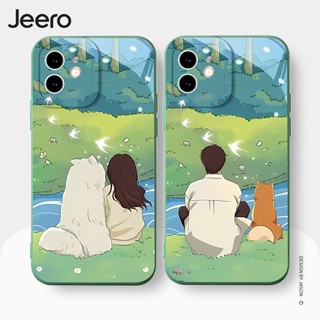 Jeero เคสคู่ เคสไอโฟน คู่รัก กันกระแทกซิลิโคนนุ่มการ์ตูนตลก เคสโทรศัพท์ Compatible for iPhone 15 14 13 12 11 Pro Max SE 2020 X XR XS 8 7 6 6S Plus พลัส HFE1843