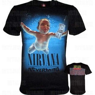 Nirvana เสื้อยืดแขนสั้น ผ้าฝ้าย 100% พิมพ์ลายวงร็อคเยห์ ไซซ์ S M L Xl สไตล์ฮิปฮอป