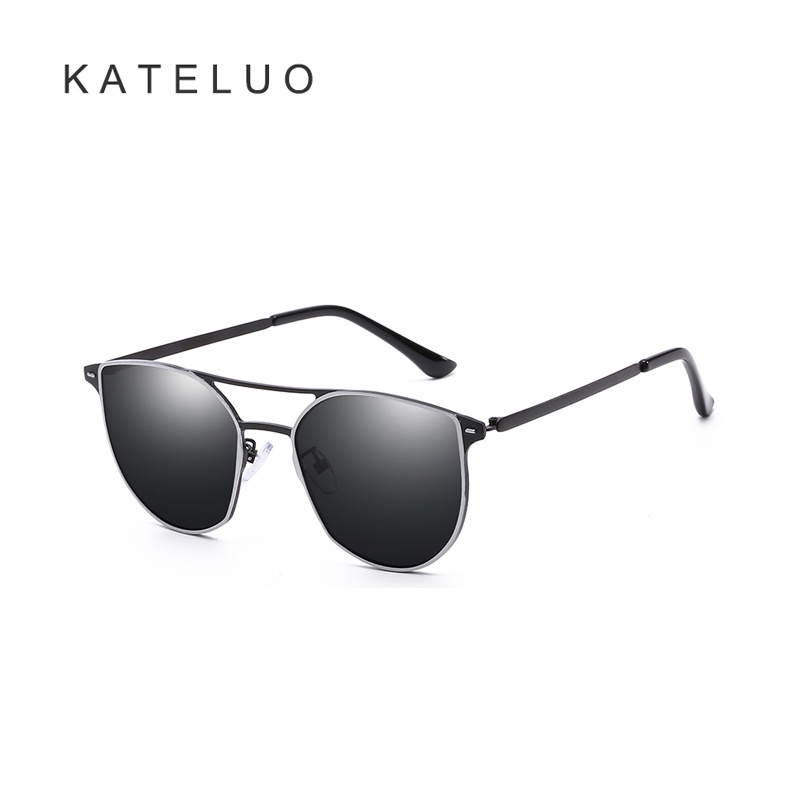 Kateluo แว่นตากันแดดแฟชั่น ฟิล์มโลหะ ป้องกันรังสีอัลตราไวโอเลต คุณภาพสูง สําหรับผู้ชาย และผู้หญิง CJ7742