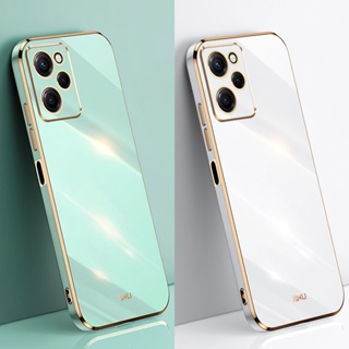 เคสซิลิโคนนิ่ม ทรงสี่เหลี่ยม กันกระแทก หรูหรา สําหรับ Xiaomi Poco X5 X5pro