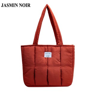 Jasmin NOIR กระเป๋าสะพายไหล่ กระเป๋าถือ ผ้าฝ้าย เรียบง่าย สําหรับสตรี