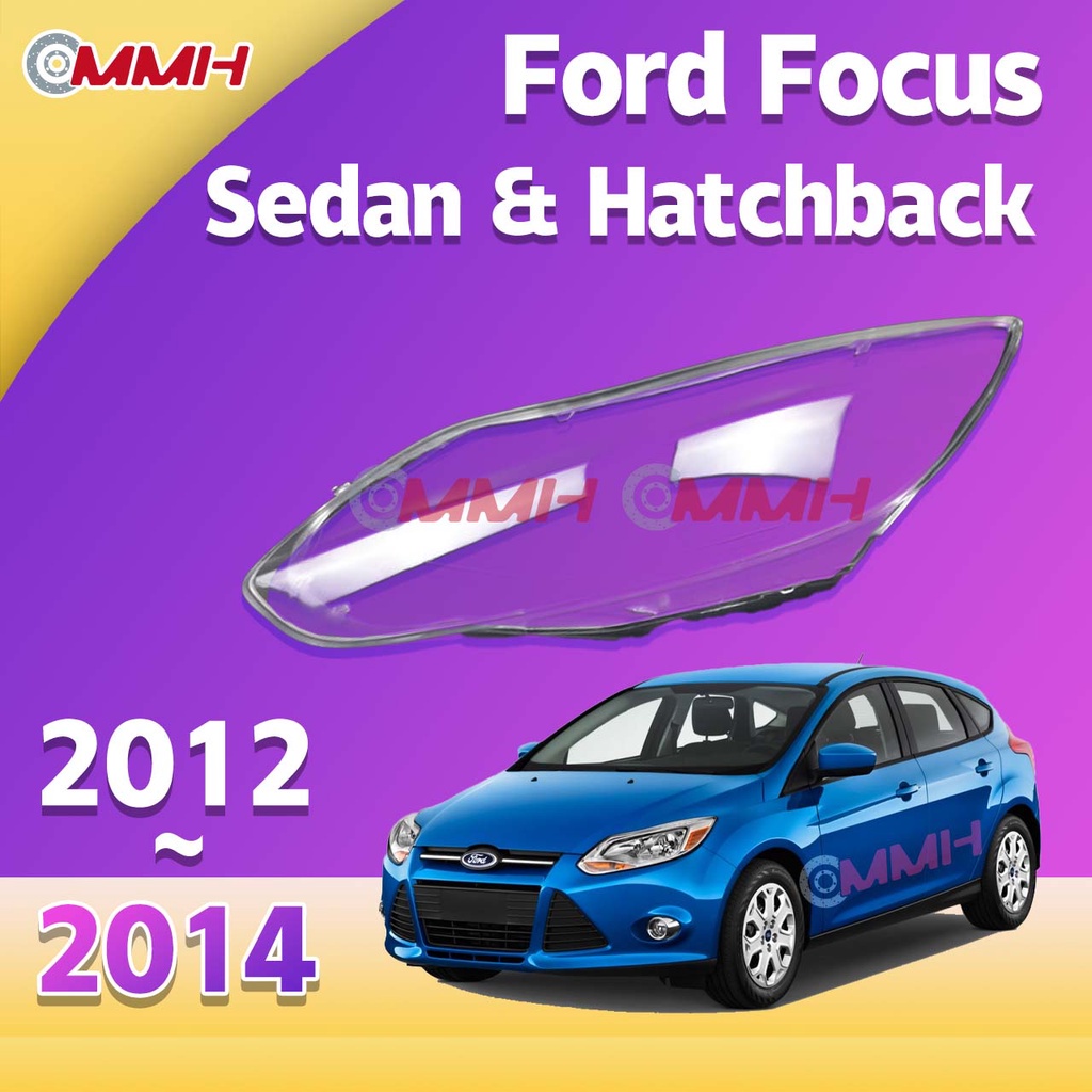 ฝาครอบเลนส์กระจกไฟหน้า สําหรับ Ford Focus MK3 2012-2014 เลนส์ไฟหน้า ฝาครอบไฟหน้า ไฟหน้ารถยนต์ ไฟหน้า