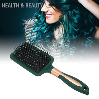 Health &amp; beauty Paddle Hairbrush Hair Smoothing Straightening Detangling Cushioned Pad ทนทาน ABS ซิลิโคน Brush สำหรับจัดแต่งทรงผม