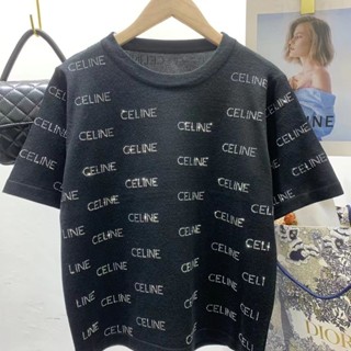 พร้อมส่ง ! Celin ! เสื้อยืดกันหนาว แขนสั้น ใส่สบาย แฟชั่นสําหรับผู้หญิง