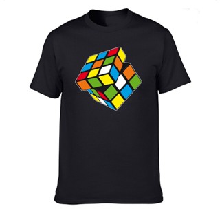 2022 Fun MenS High Quality Rubiks Cube T Shirt Casual T Shirt Men 100% Cotton Short Sleev_02