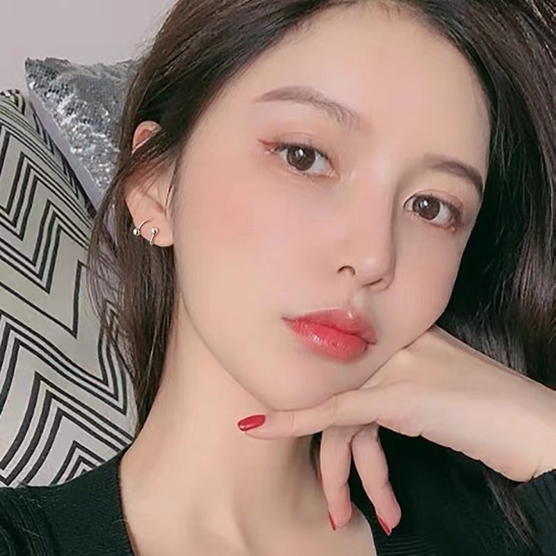 We Flower ต่างหูเงิน 925 แบบเกลียว รูปลูกบอลดาว ขนาดเล็ก มินิมอล เครื่องประดับ สําหรับผู้หญิง ผู้ชาย - รูปที่ 3