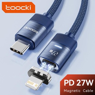 Toocki สายชาร์จแม่เหล็ก Type C 27W ชาร์จเร็ว สําหรับโทรศัพท์ 14 13 12 Pro Max XR XS USB C