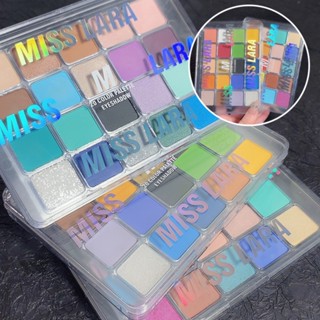 Miss Lara พาเลทอายแชโดว์ เนื้อแมตต์ กระพริบง่าย 20 สี