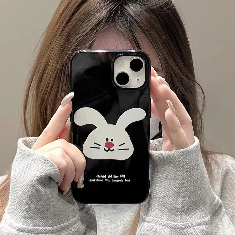 เคสโทรศัพท์มือถือ กันกระแทกสี่มุม ลายการ์ตูนกระต่าย สําหรับ iPhone 14 14pro 14plus 13 13mini 13pro 13prm iPhone12 7Plus 8Plus Xr XS 13 12mini Pro Max