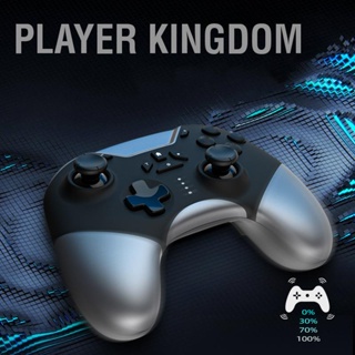 Player kingdom Bluetooth Gamepad มัลติฟังก์ชั่นสั่นคอนโทรลเลอร์เกมไร้สายสำหรับสวิตช์สำหรับ IOS สำหรับ Windows Android