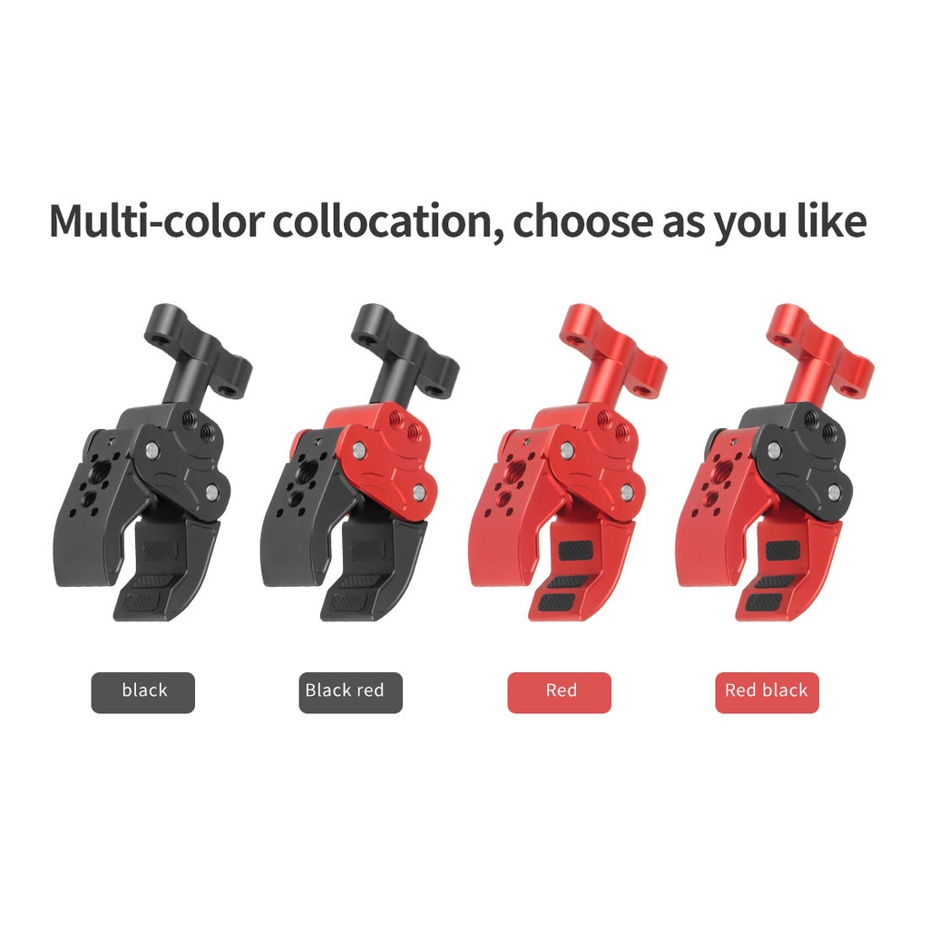 BGNing สําหรับ GoPro 13 12 11 สําหรับ DJI OSMO กล้อง Super Clamp Holder 1/4 3/8 Arri หลุมสําหรับ Flash Light Monitor ขาตั้งกล้อง Mount