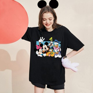 Women Disney Mickey Mouse Summer T-shirt Ladies Kawaii Black Kormen Korean Style Top Fashion_03