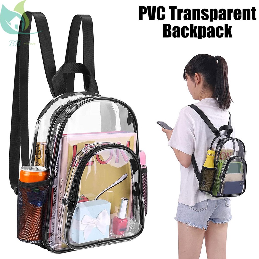 กระเป๋าเป้สะพายหลัง PVC ใส เป้เดินทาง เป้กันน้ํา bag ขนาดเล็ก แบบพกพา น้ําหนักเบา ทนทาน