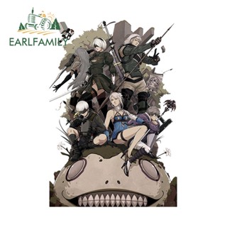 Earlfamily สติกเกอร์ติดรถยนต์ พิมพ์ลายเด็กผู้หญิงน่ารัก 2B NieR:Automata 13 ซม. x 8.9 ซม.