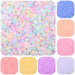 ลูกปัดสีรุ้ง ทรงกลม ขนาด 2 มม. 3 มม. 4 มม. สําหรับทําเครื่องประดับ ต่างหู สร้อยคอ DIY
