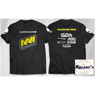 Dota 2 Game Shirt Navi Black Alienware (Free Nickname) Dota2 Tshirt | Kaos Game Dota 2 Navi Black Alienware (Free N_04