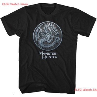 เสื้อยืดกีฬา Monster Hunter Monster Emblem Black Adult T-Shirt Tee Popular T-shirts_03