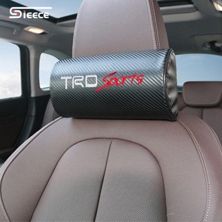 Sieece สำหรับ TRD Sport หมอนรองคอในรถ หมอนรองคอในรถยนต์ คาร์บอนไฟเบอร์ หมอนรองคอรถยนต์ หมอนในรถ หมอนลองคอรถยนต์ ที่รองคอในรถ หมอนรองคอเด็กคาร์ซีท แต่งรถภายในรถยนต์ สำหรับ Toyota Corolla Wigo Wish Sienta Yaris Altis Fortuner CHR Camry Vios RAV4 Avanza Rush