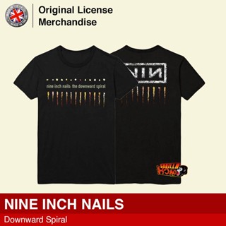 เสื้อยืดโอเวอร์ไซส์เสื้อยืดลําลอง แขนสั้น พิมพ์ลายวงดนตรี NINE INCH NAILS Downward Spiral สําหรับผู้ใหญ่ S-5XL