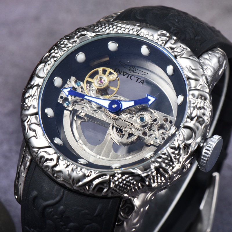 Invicta นาฬิกาข้อมืออัตโนมัติ หน้าปัดขนาดใหญ่ สไตล์สปอร์ต สําหรับผู้ชาย 2024
