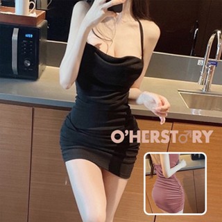 Mini dress sexy ชุดเดรสกระโปรงสั้นทรงเข้ารูป ดีไซน์เว้าอก งานโขว์ผิวสวยฉ่ำ สาวฮอตสุดๆ